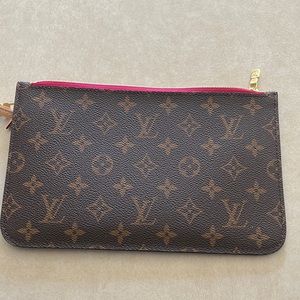 Authentic LV brown and pink pouch!!